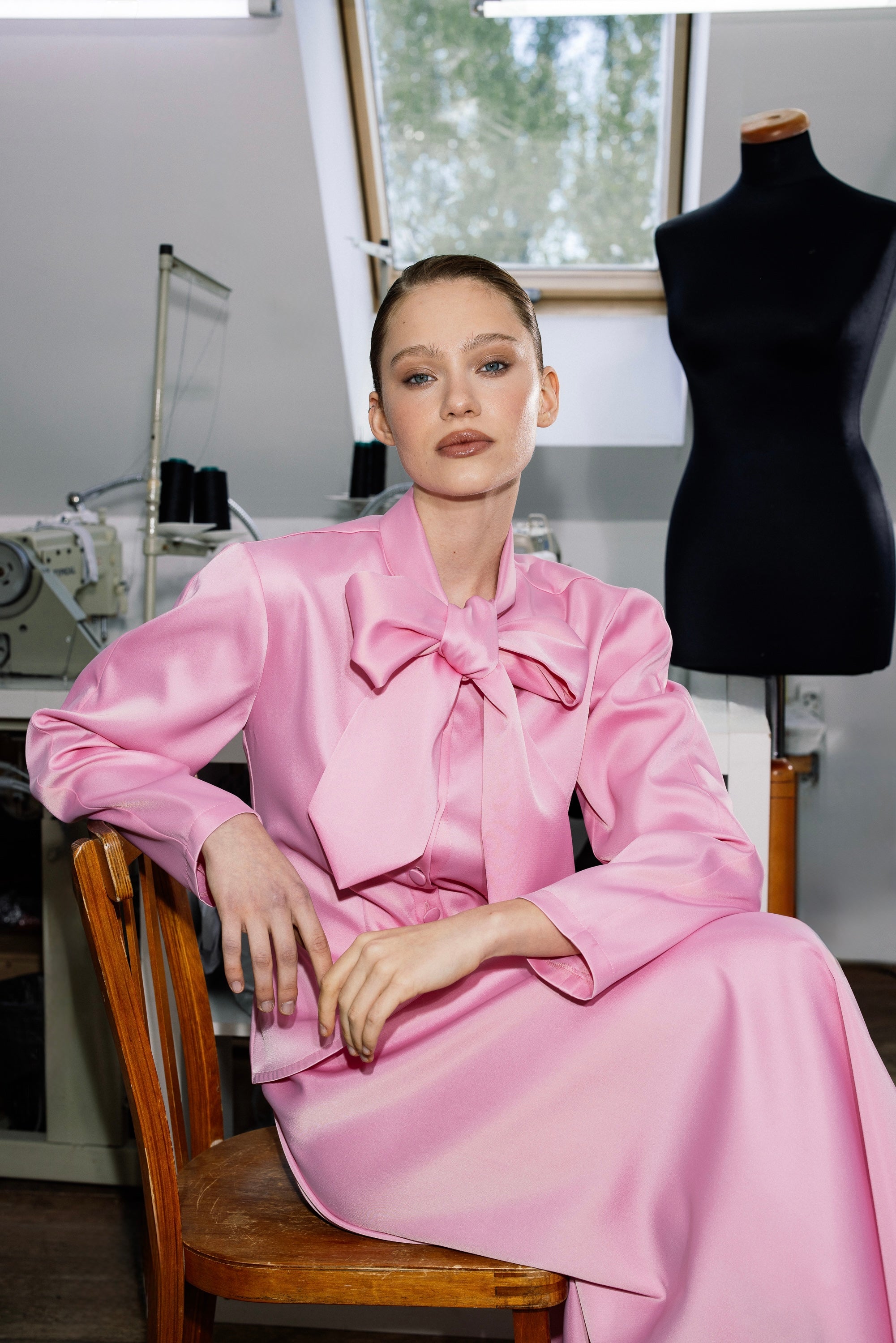 Pink Bow Blouse