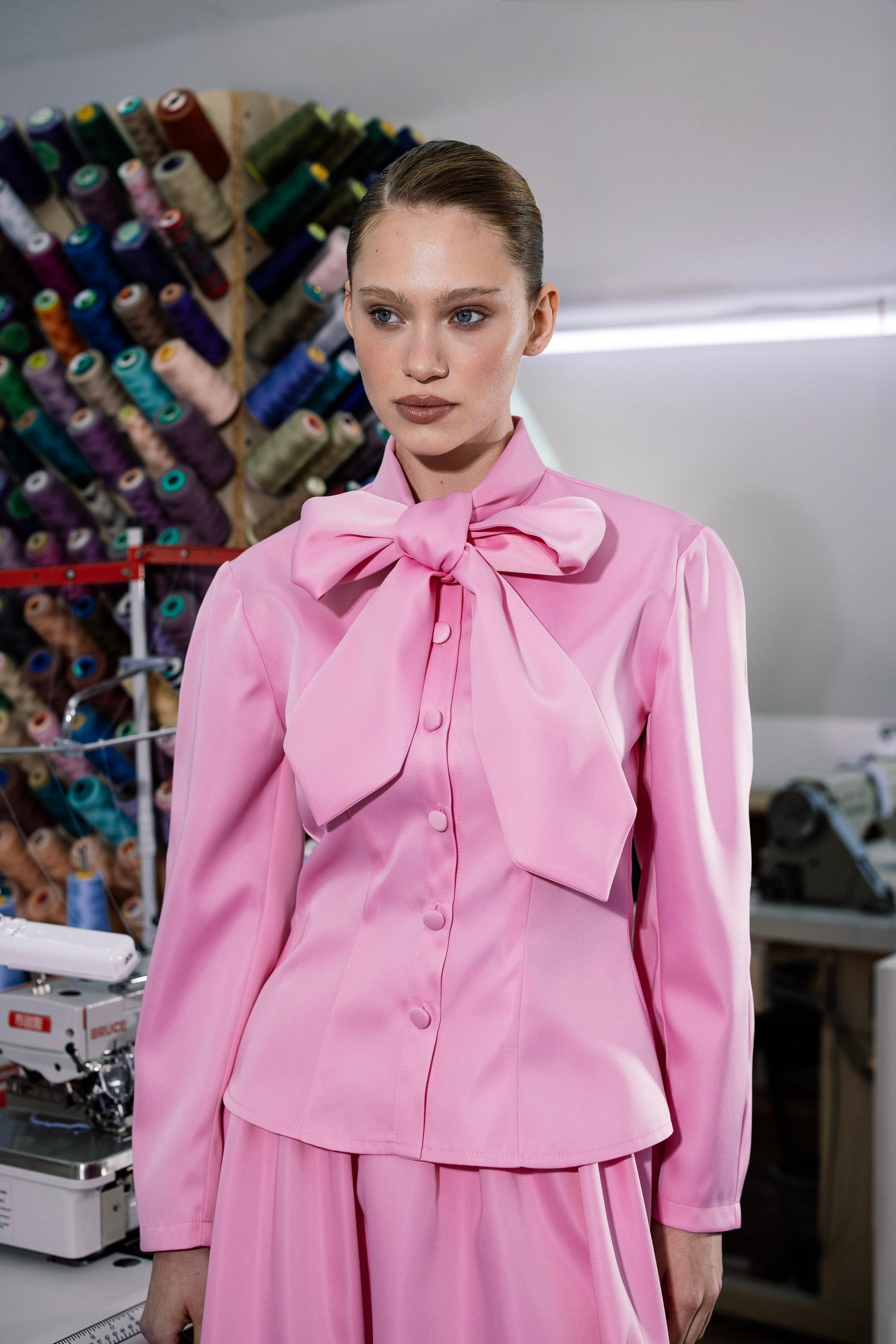 Pink Bow Blouse