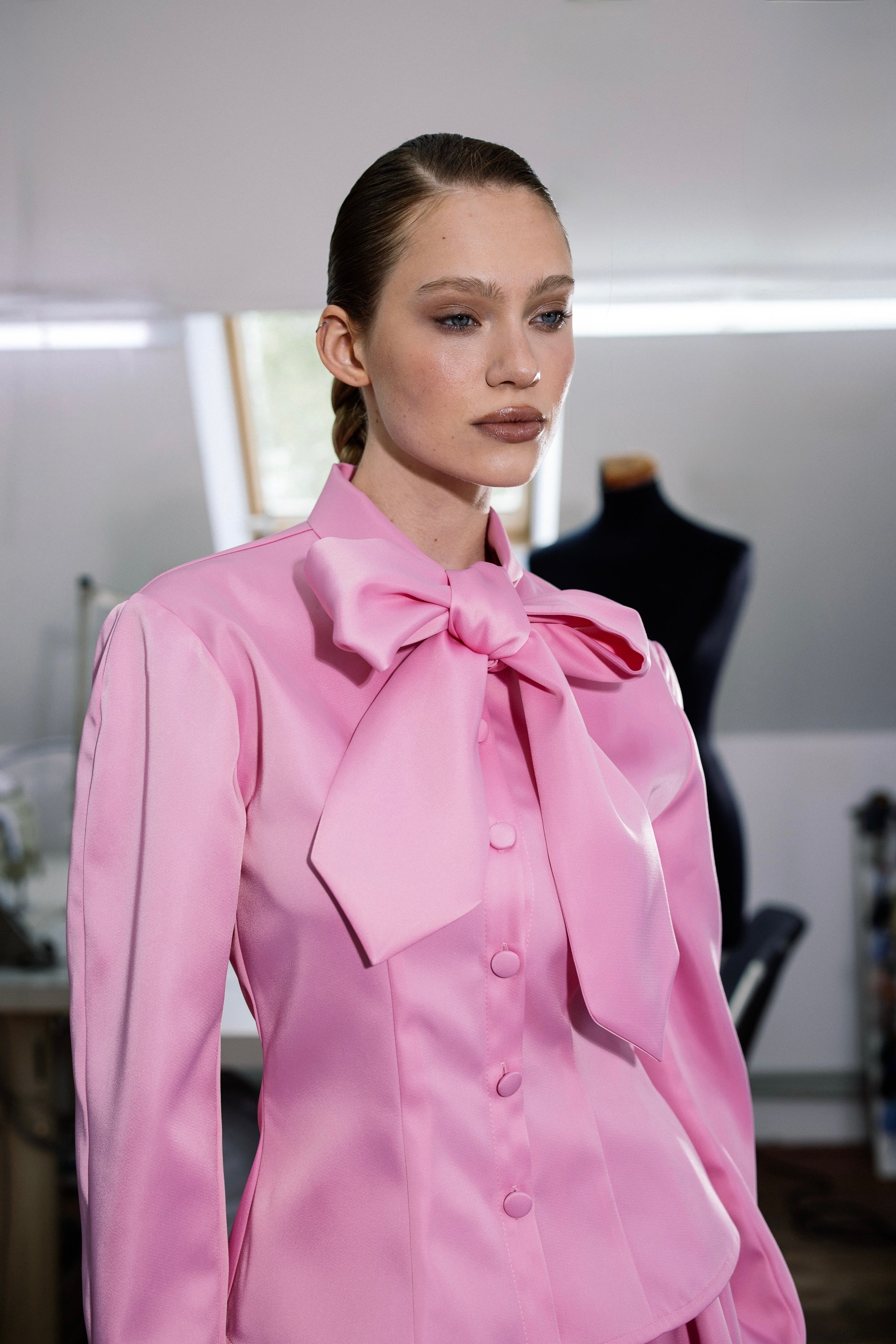 Pink Bow Blouse