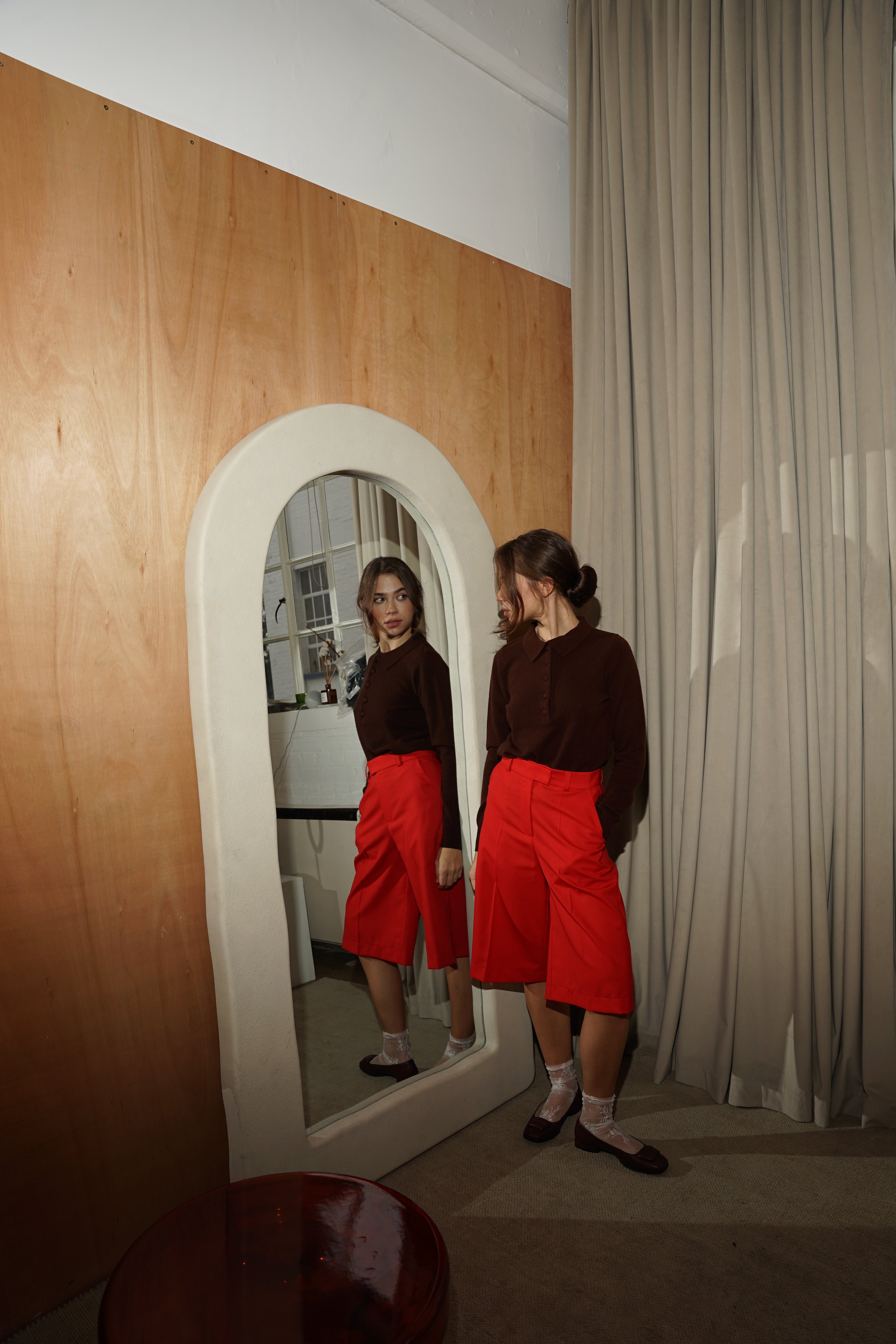 Wool Culotte Shorts