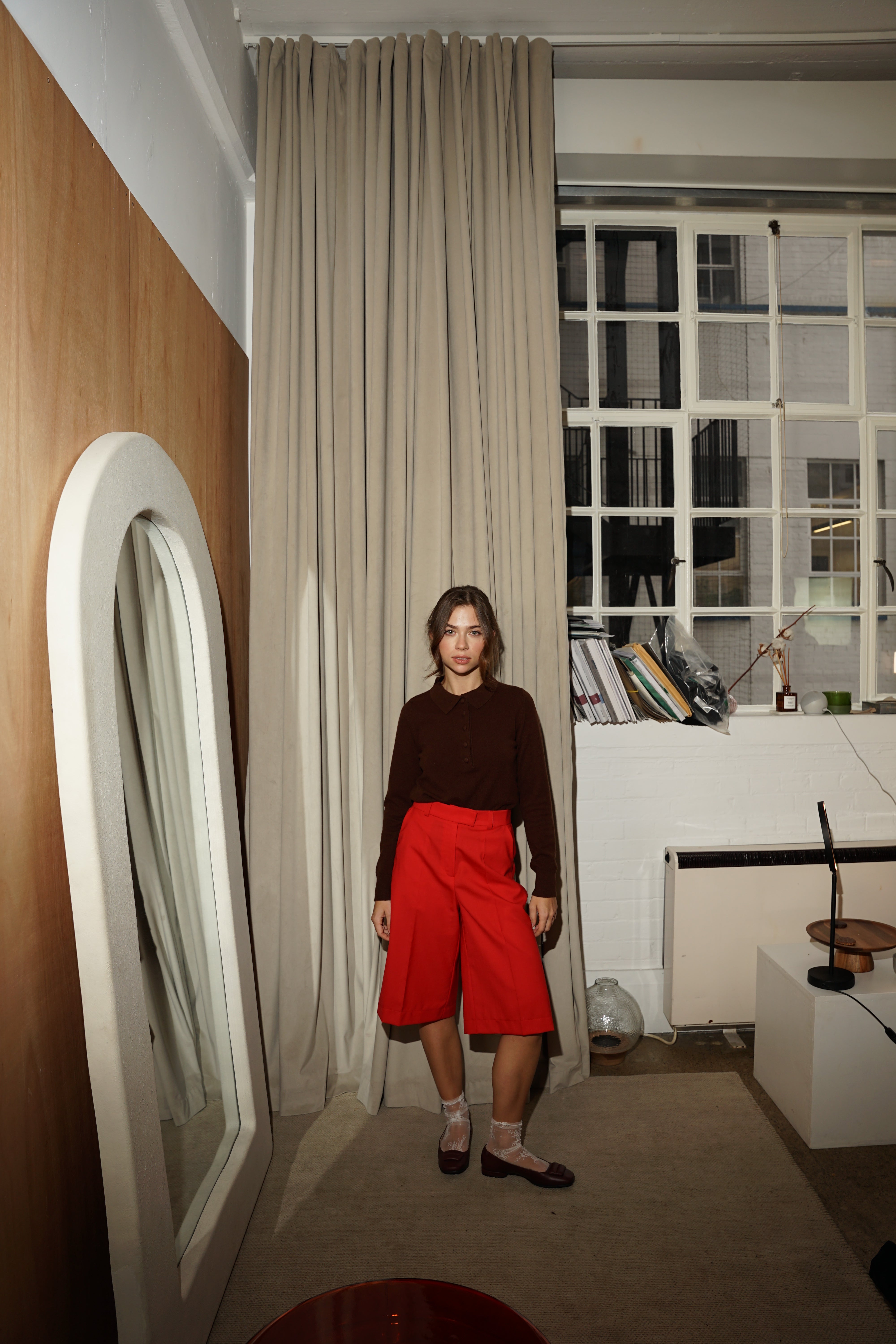 Wool Culotte Shorts