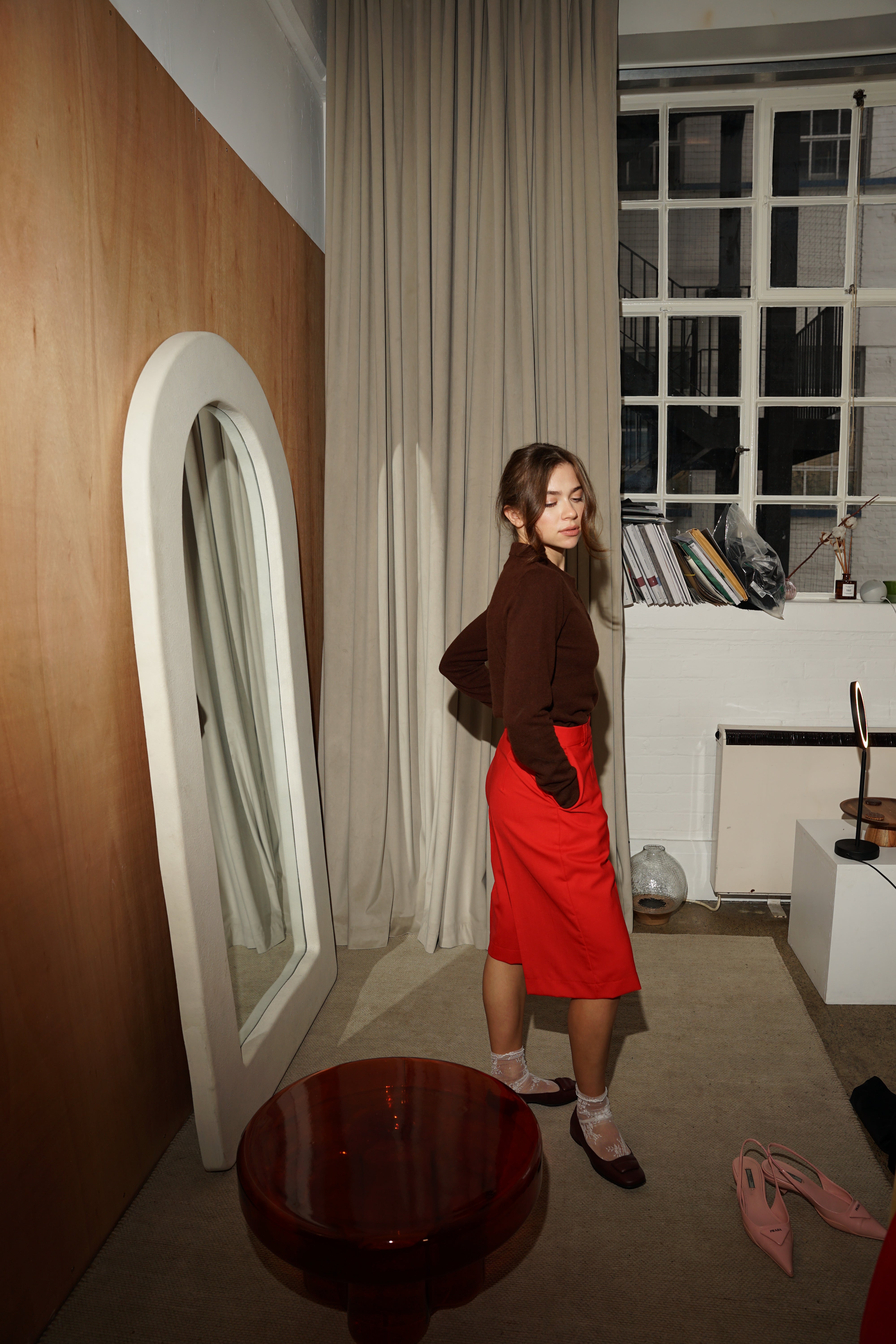 Wool Culotte Shorts