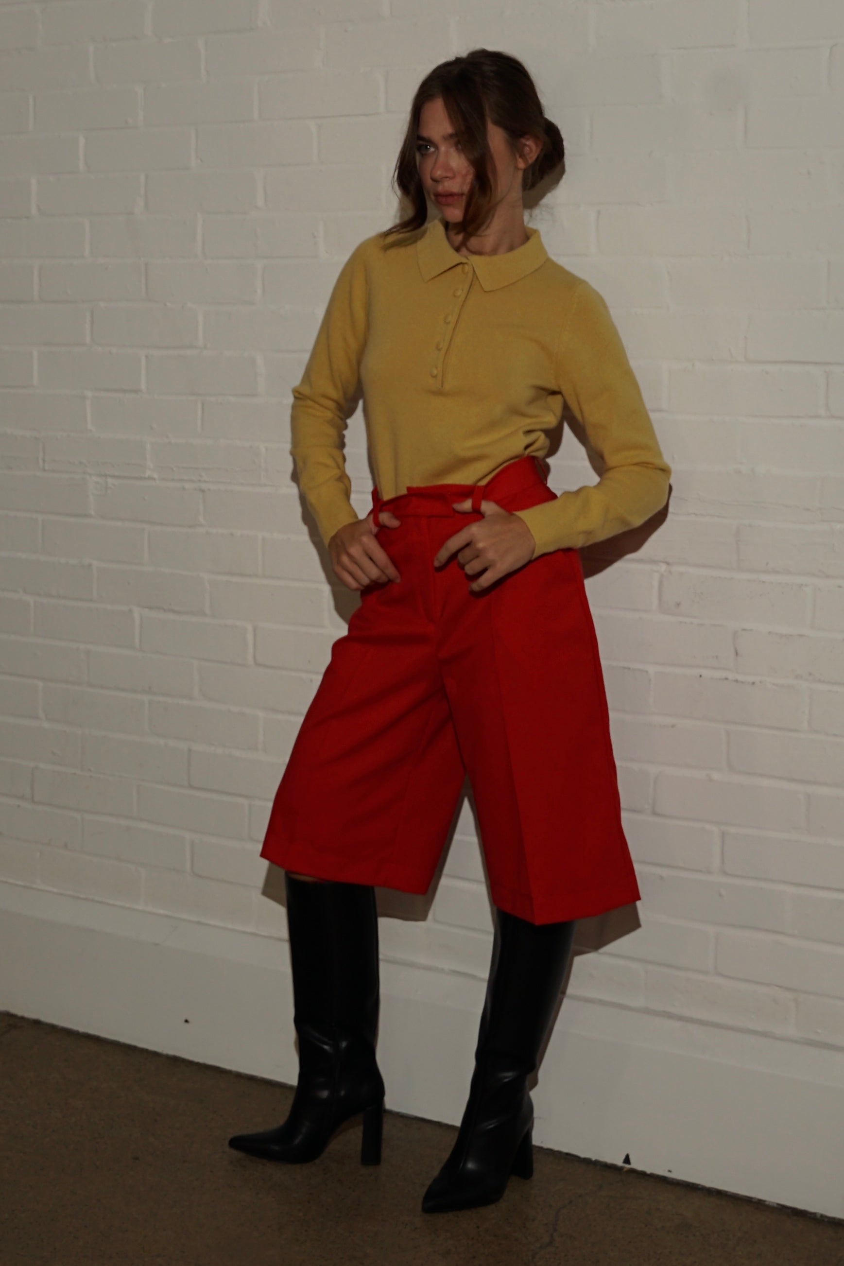 Wool Culotte Shorts