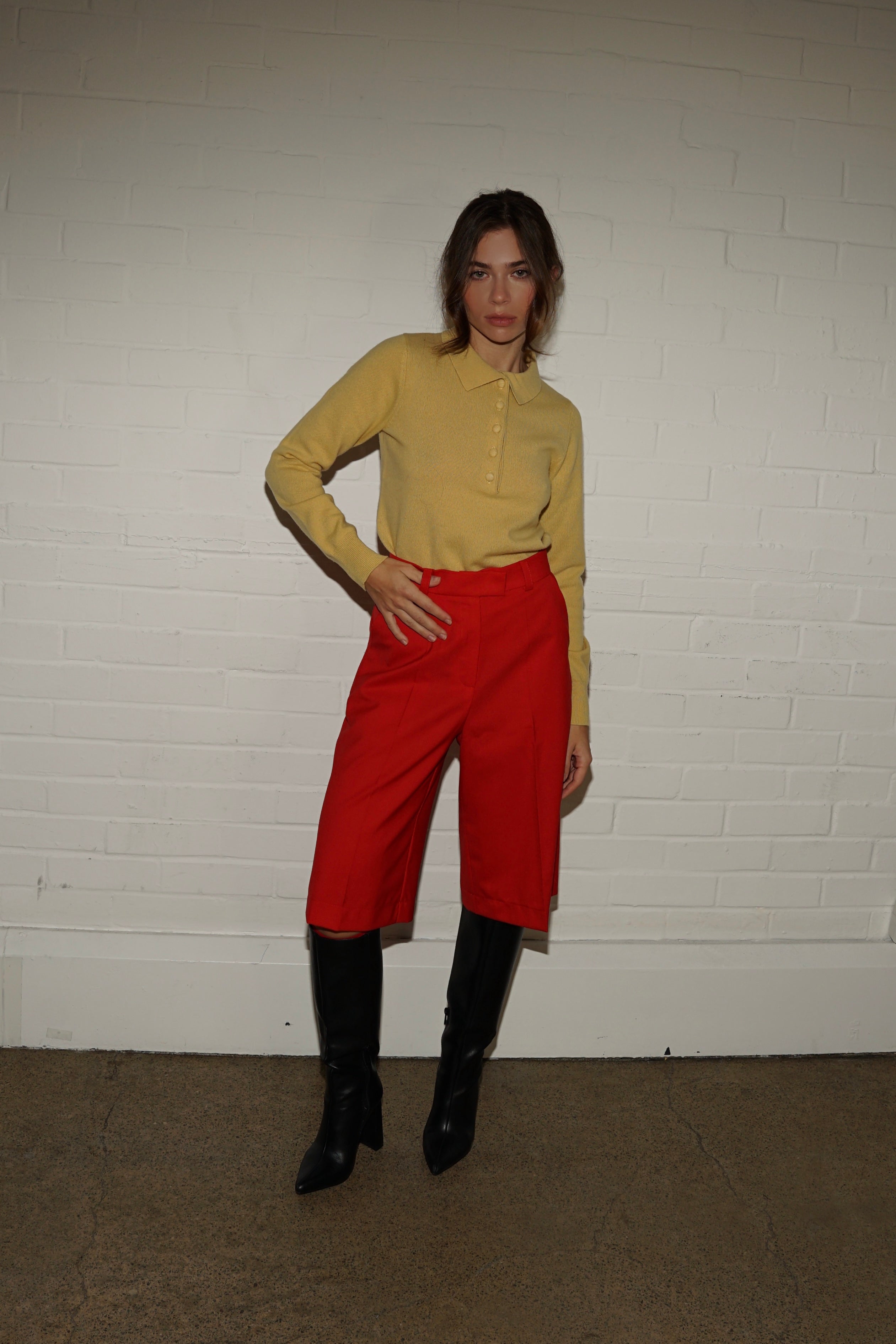 Wool Culotte Shorts
